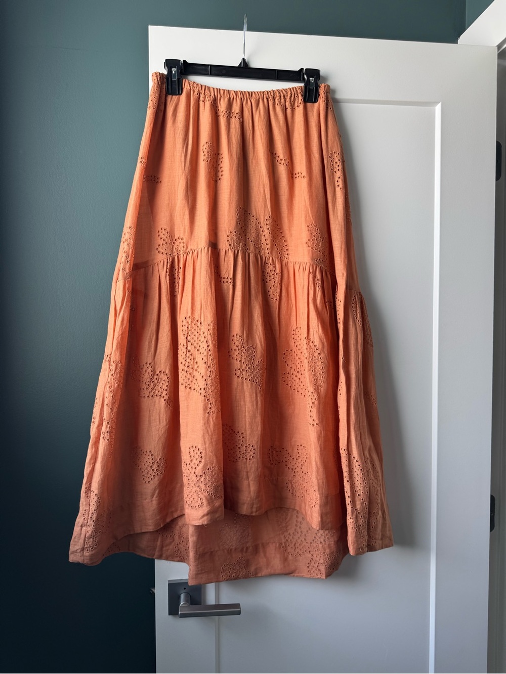 Frame Eyelet Maxi Skirt - lined, women’s medium
